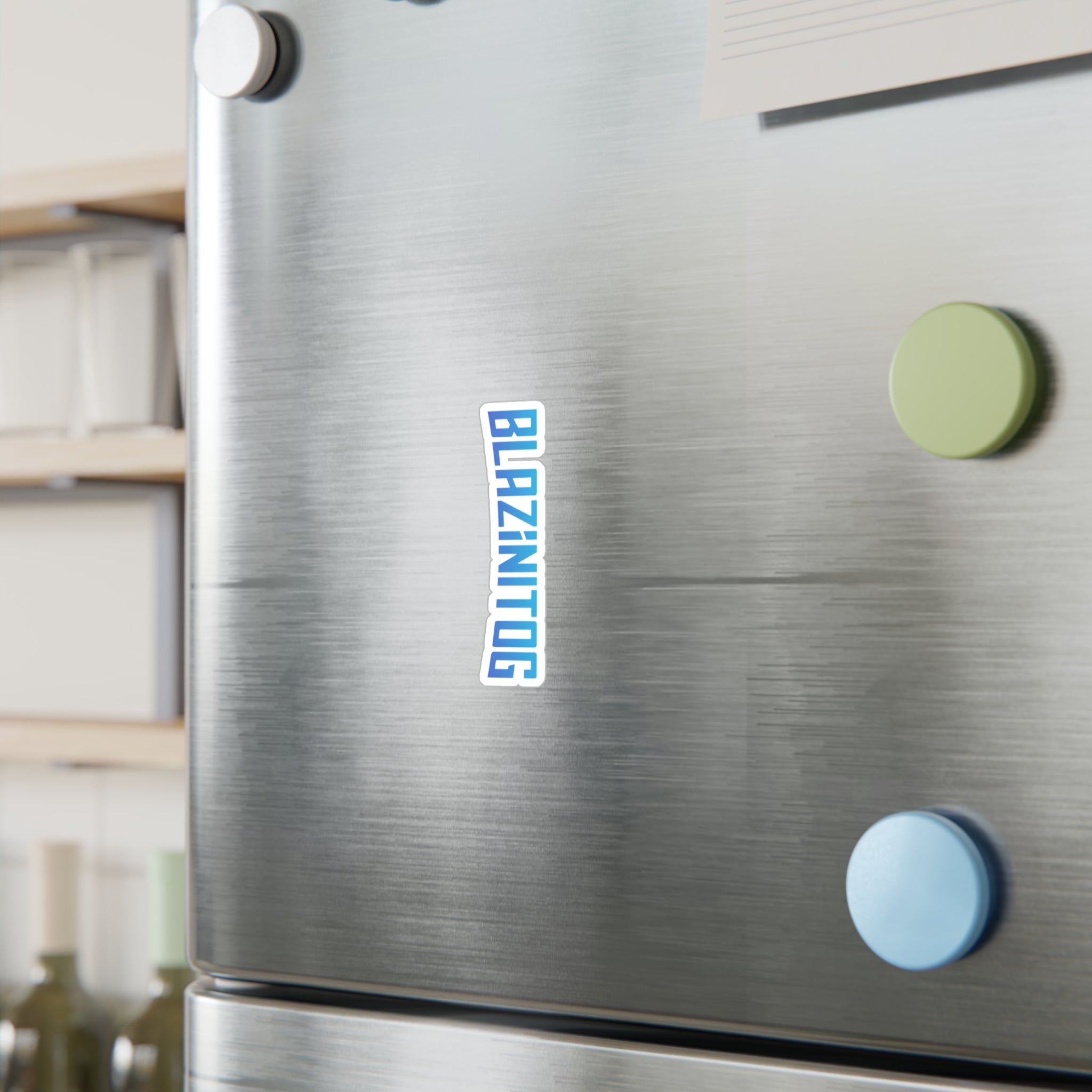 BlazinitoG Blue Logo Sticker — Kiss-Cut Vinyl Decal