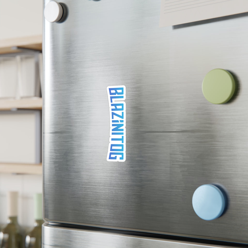 BlazinitoG Blue Logo Sticker — Kiss-Cut Vinyl Decal