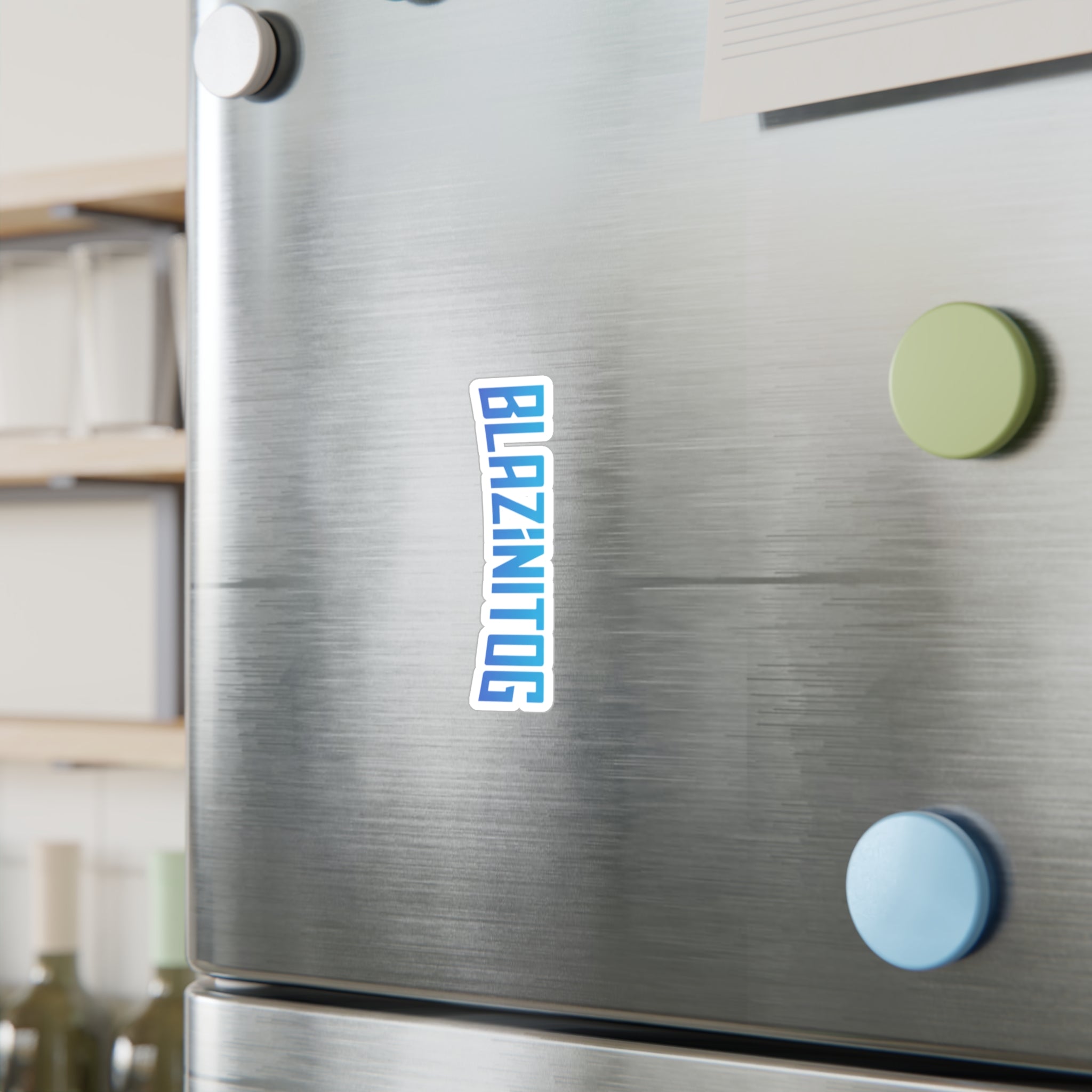 BlazinitoG Blue Logo Sticker — Kiss-Cut Vinyl Decal