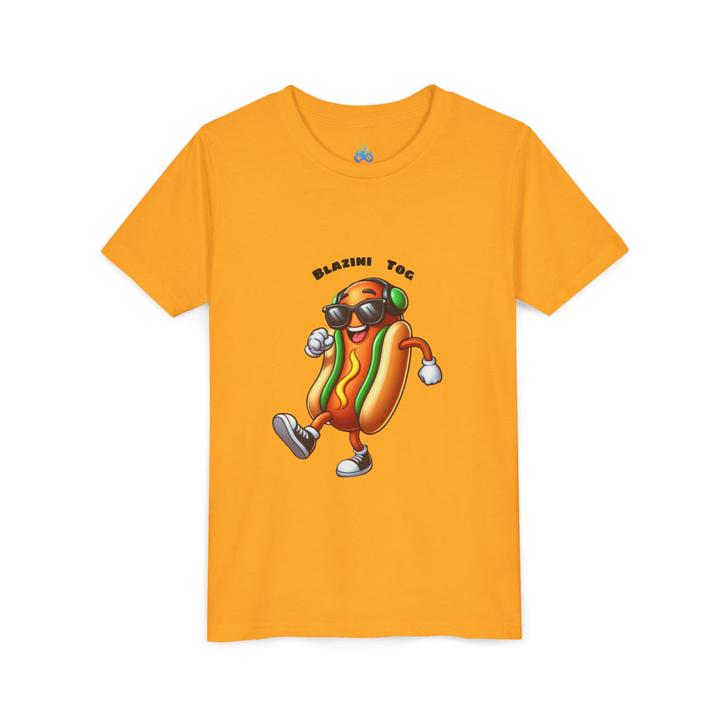 Youth Tee — "Blazini Tog" Dancing Hot Dog Kids Shirt