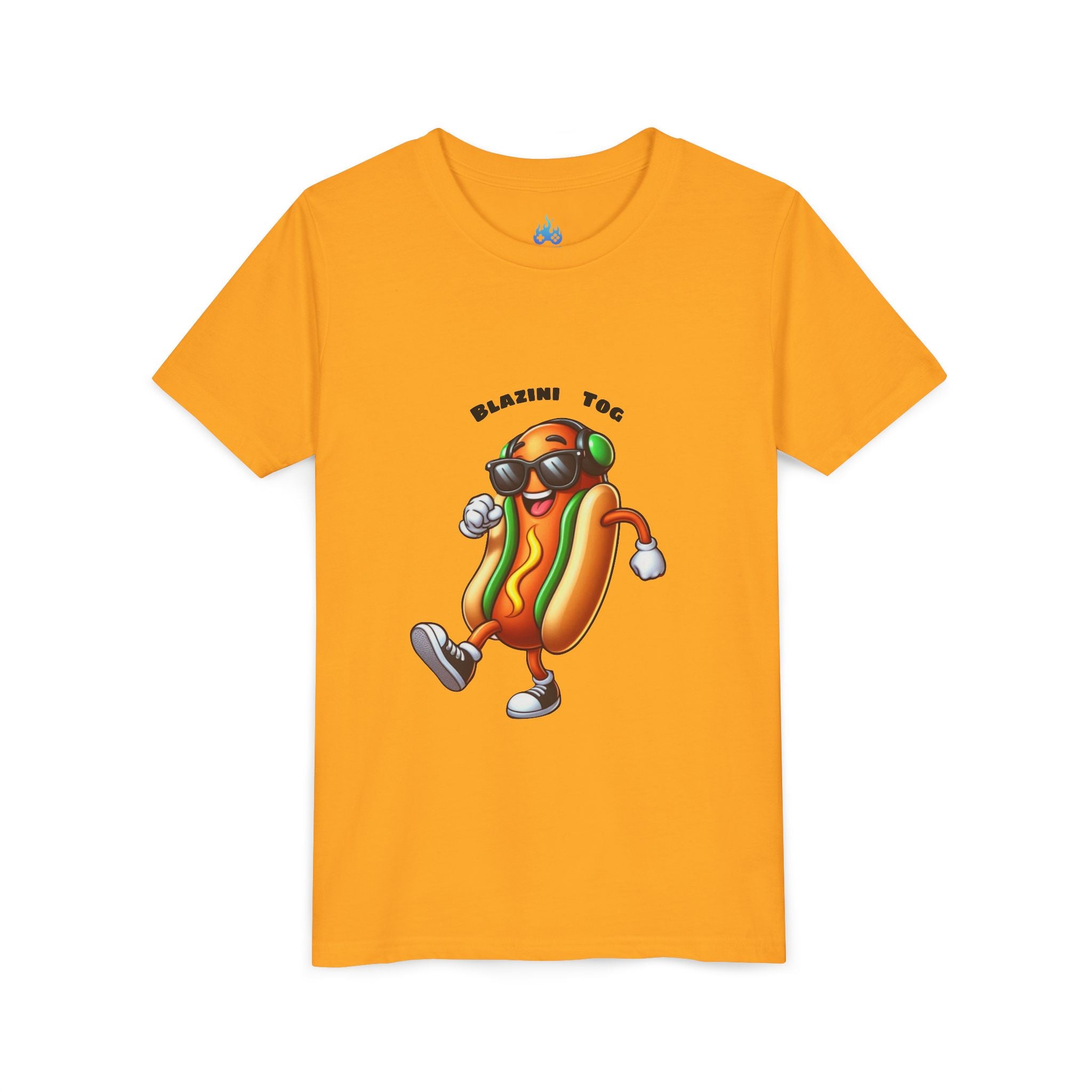 Youth Tee — "Blazini Tog" Dancing Hot Dog Kids Shirt