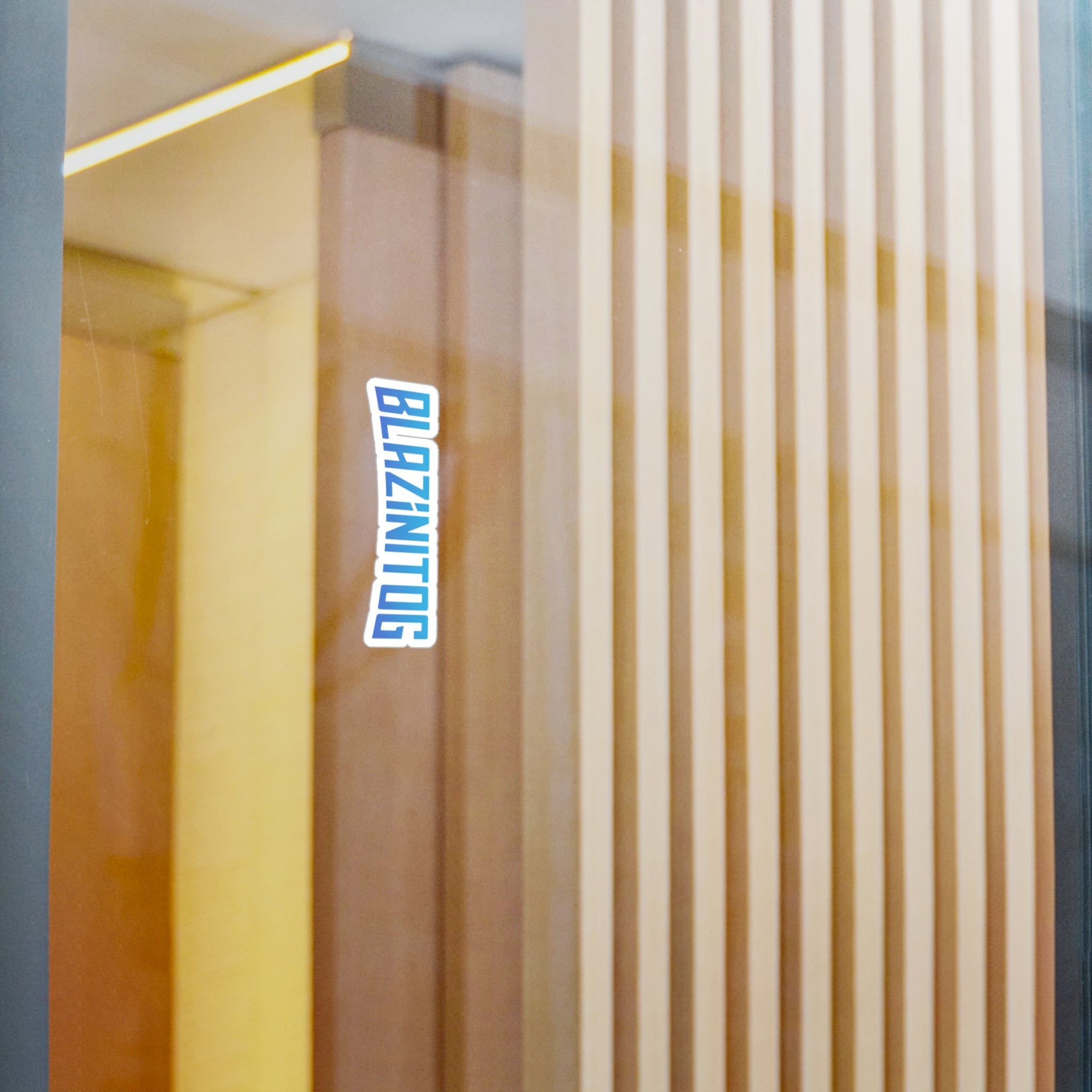 BlazinitoG Blue Logo Sticker — Kiss-Cut Vinyl Decal