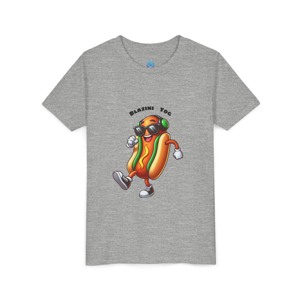 Youth Tee — "Blazini Tog" Dancing Hot Dog Kids Shirt