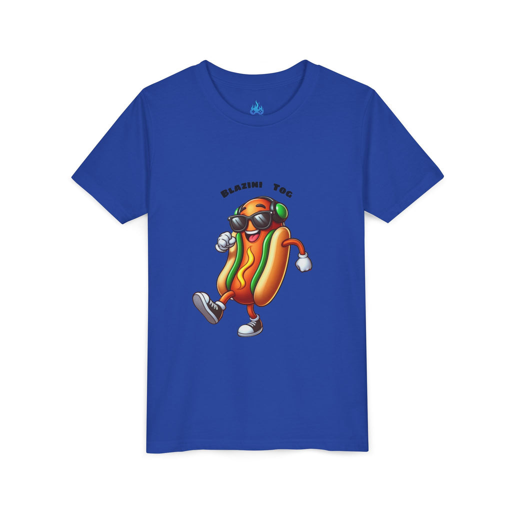 Youth Tee — "Blazini Tog" Dancing Hot Dog Kids Shirt