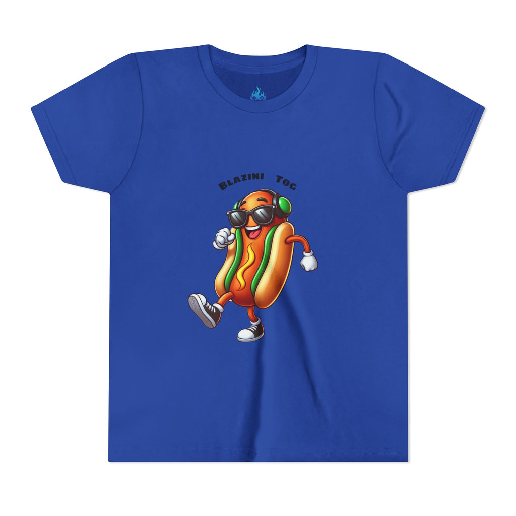 Youth Tee — "Blazini Tog" Dancing Hot Dog Kids Shirt