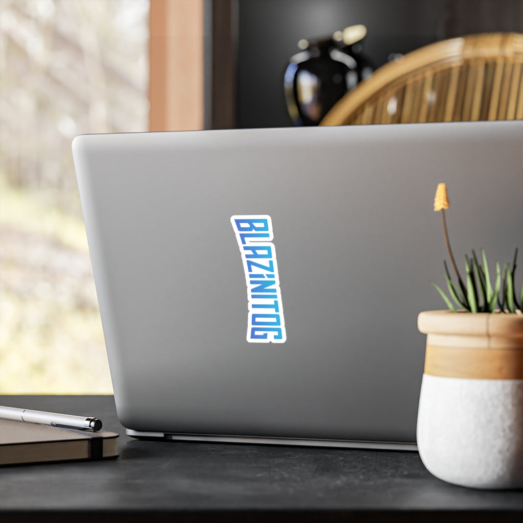 BlazinitoG Blue Logo Sticker — Kiss-Cut Vinyl Decal