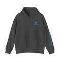 BlazinitOG Logo Hoodie | Blue Gaming Demon Emblem, Sleeve Script
